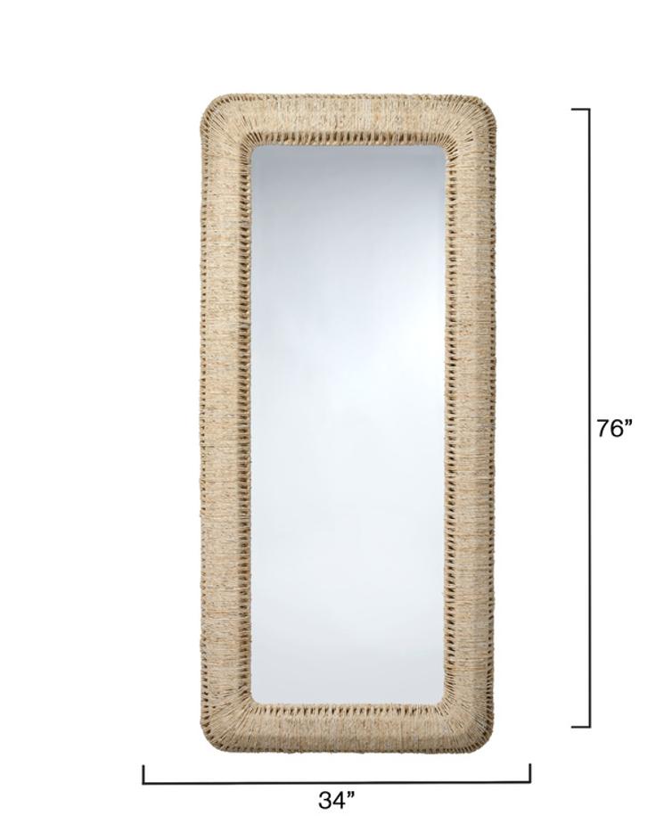 Hollis Rectangle Rope Floor Mirror by Jamie Young