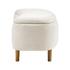 Leony Chenille Storage Bench, Seneca Beige  by New Pacific Direct