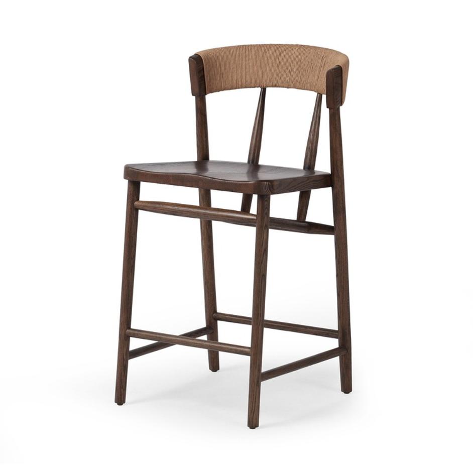 Buxton Bar + Counter Stool - Natural Paper Rush by Four Hands