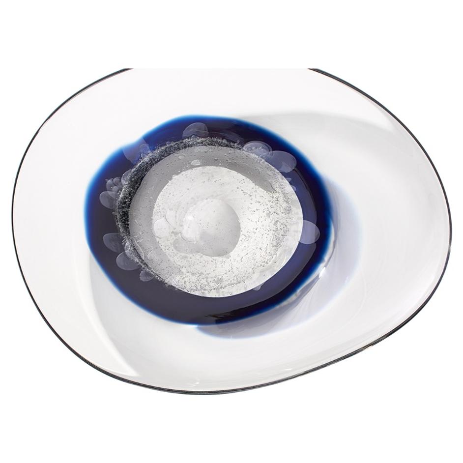 Silicone Nova Plate in Clear and Cobalt by Cyan Design