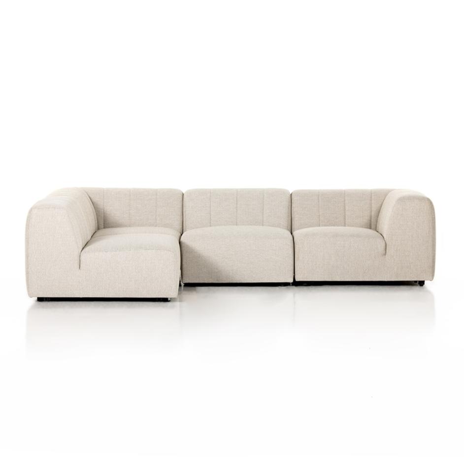 Gwen Outdoor 4 Pc Sectional In Faye Sand by FOUR HANDS