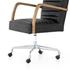 Bryson Traditional Channeled Desk Chair In Smoke by FOUR HANDS