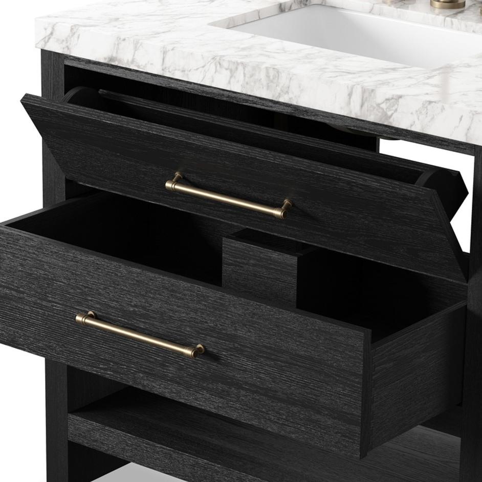 Anthem Single Vanity - Black Wash Oak Veneer by Four Hands