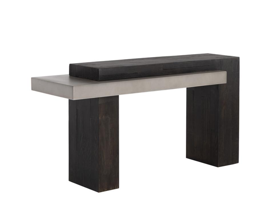HERRIOT CONSOLE TABLE - DARK BROWN / GREY by Sunpan