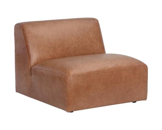 Watson Modular - Armless Chair - Marseille Camel Leather by Sunpan
