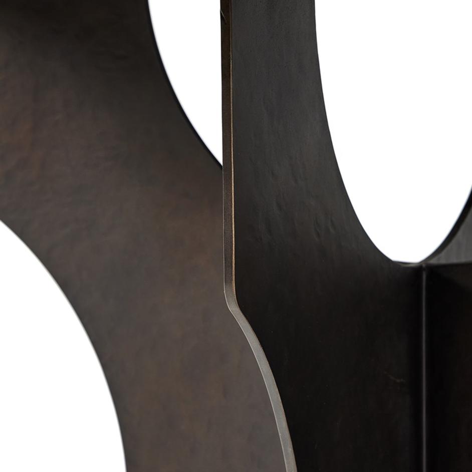 Round Side Table in Bronze Solid Iron by FOUR HANDS