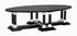Desoto Coffee Table, Hand Rubbed Black and Solid White by Noir Furniture