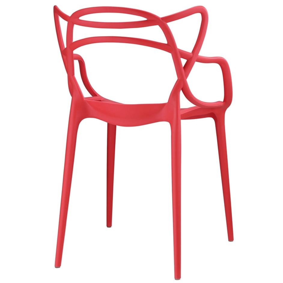 Gaile Dining Armchair In Red by Modway Furniture