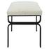 Diverge White Shearling Small Bench by Uttermost