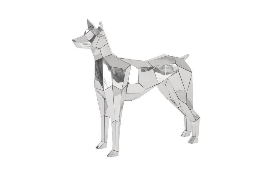 Crazy Cut Dog, Stainless Steel, Silver by PHILLIPS COLLECTION