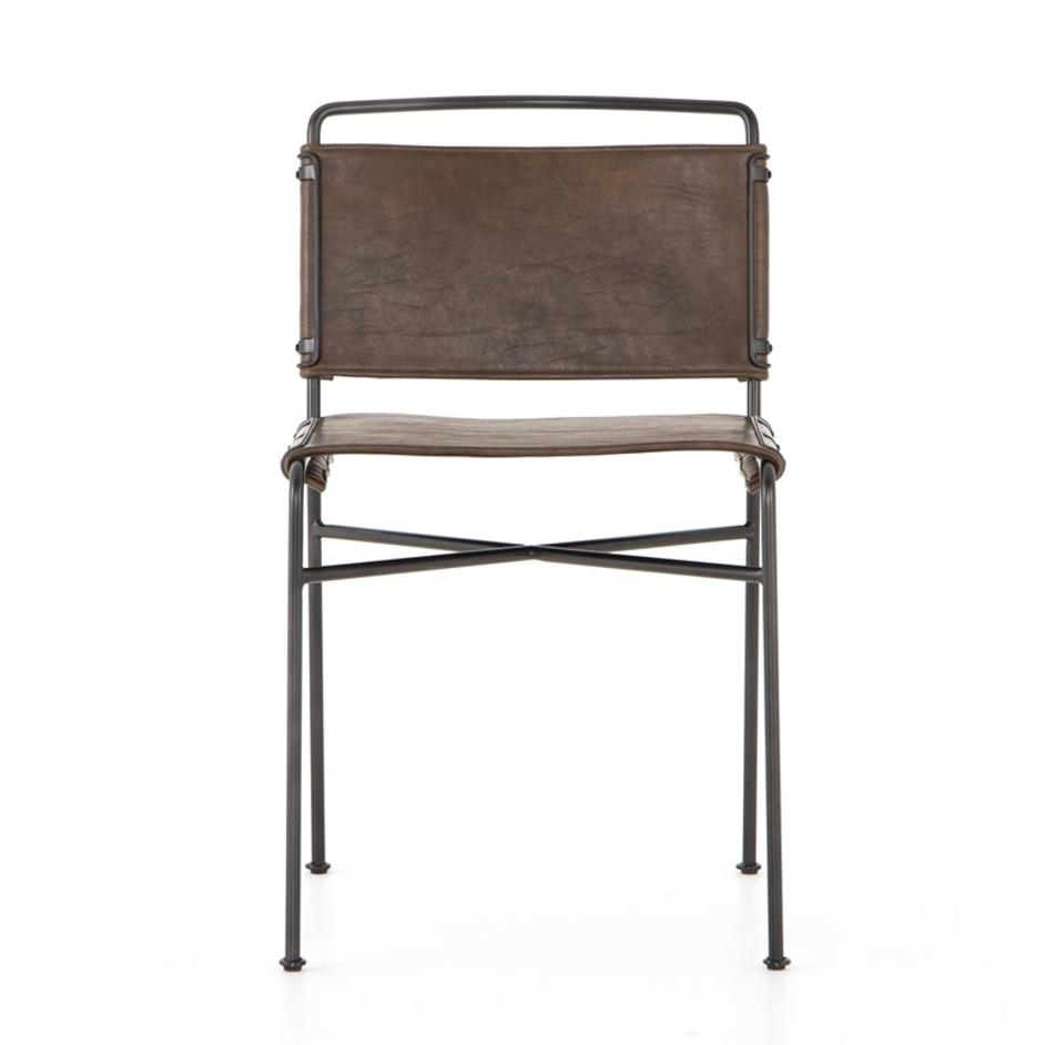 Wharton Dining Chair In Distressed Brown by FOUR HANDS