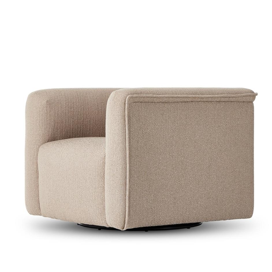 Wellborn Swivel Chair In Kerbey Camel by FOUR HANDS
