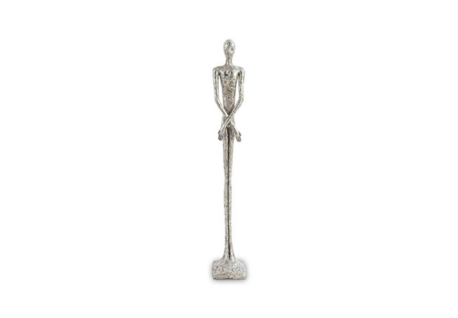 Skinny Male Sculpture, Silver Leaf, Small by PHILLIPS COLLECTION