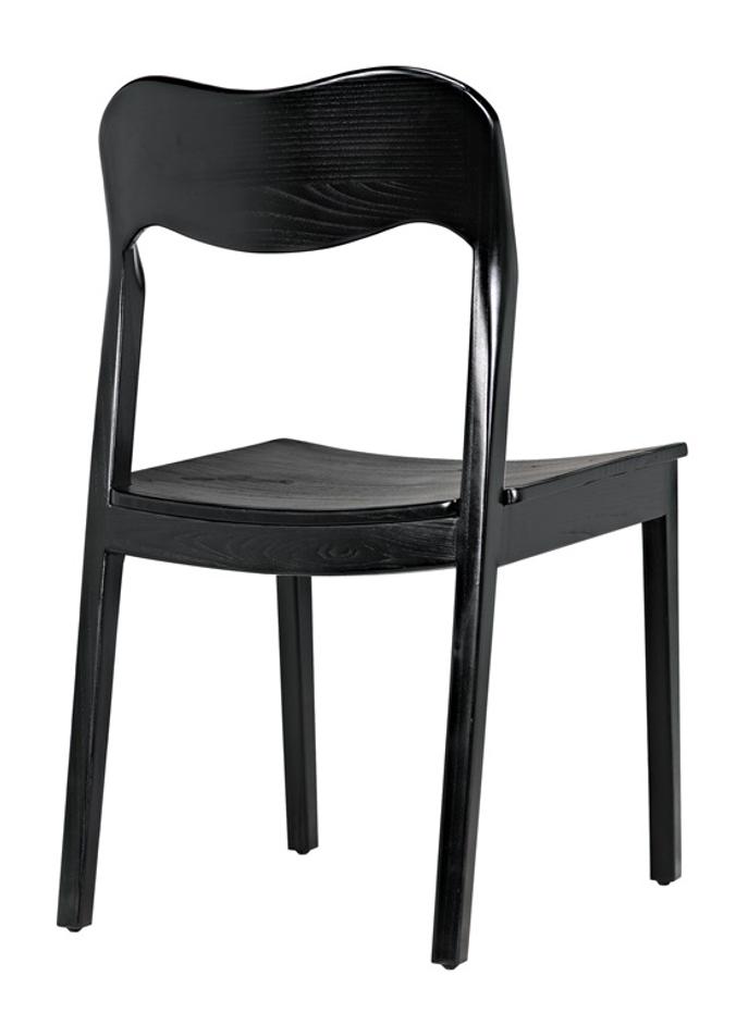 Weller Sungkai/Mindi Chair in Charcoal Black by Noir Furniture