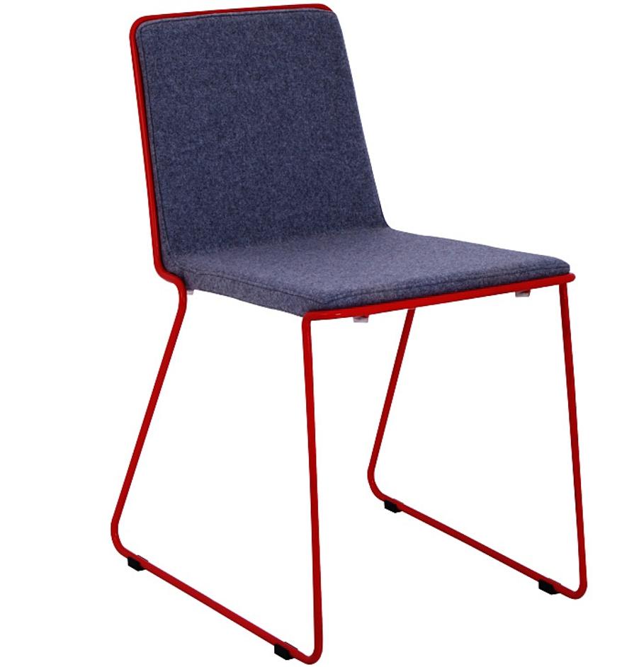bleeker contemporary chair in wool by Nuans Design