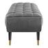 Scholar 60" Performance Velvet Bench In Gray by Modway Furniture