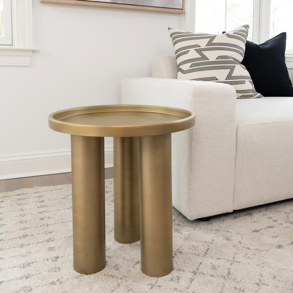 Sofia Brass End Table by Urbia Imports