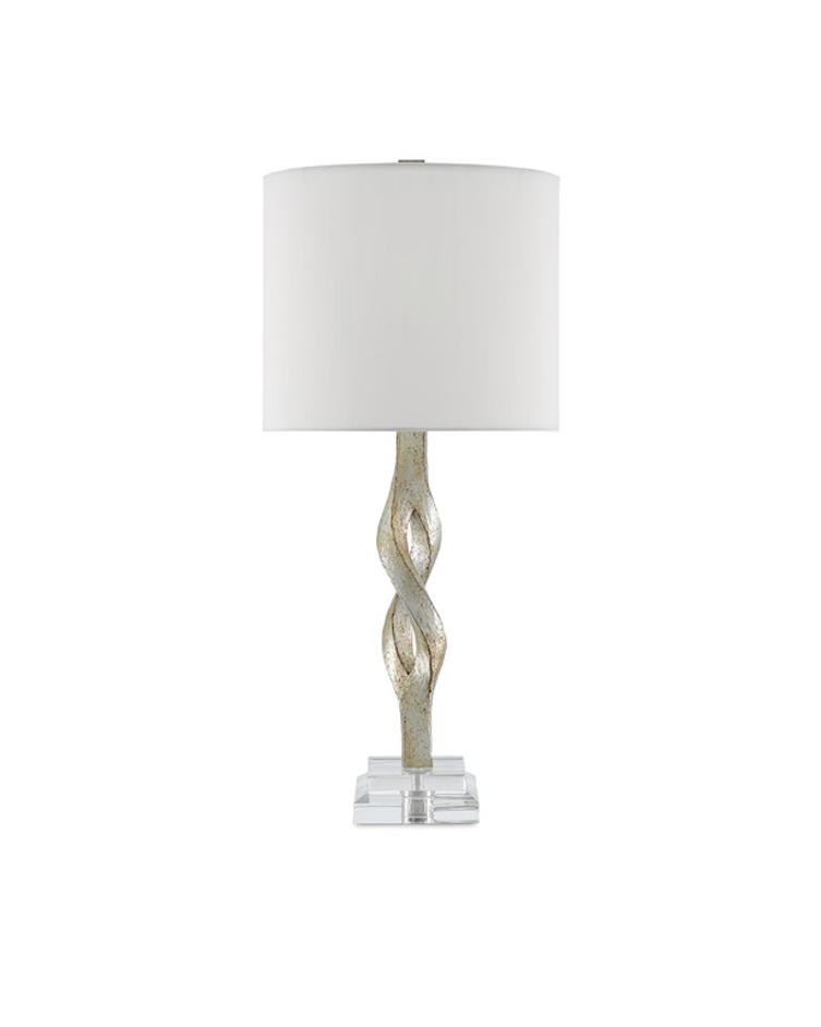 Elyx Table Lamp In Chinois Silver Leaf by Currey & Company