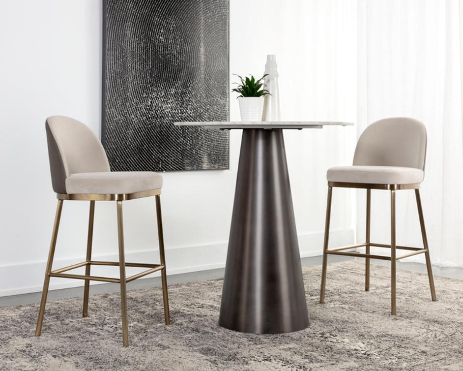 LAVANIA BARSTOOL - MEG TAUPE / PORCINI TAUPE by Sunpan