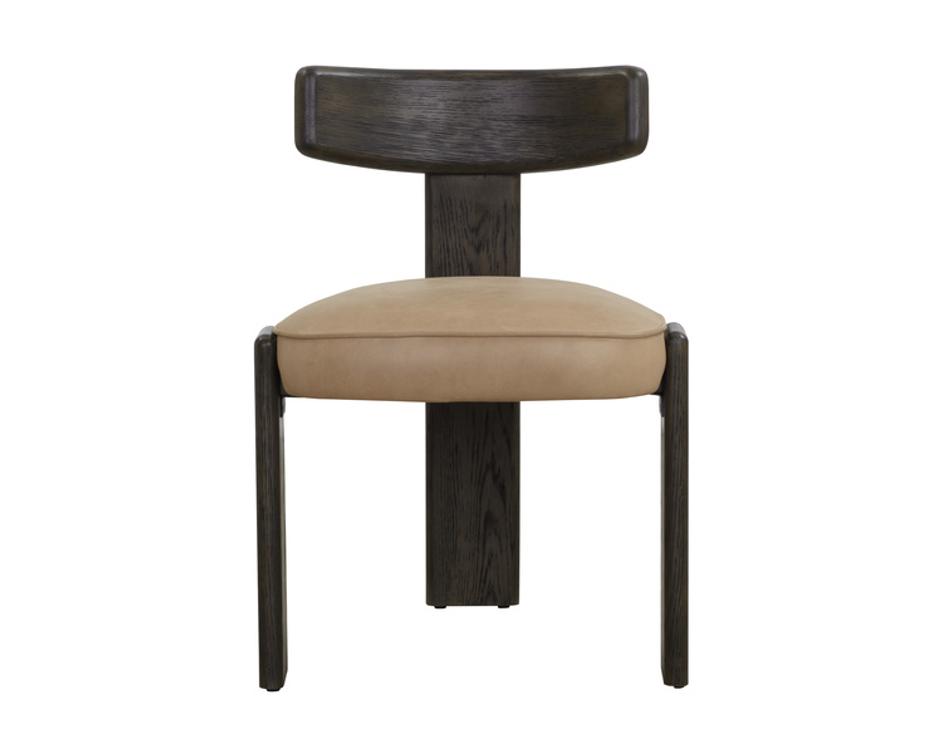 HORTON DINING CHAIR - DARK BROWN - SAHARA SAND LEATHER by Sunpan