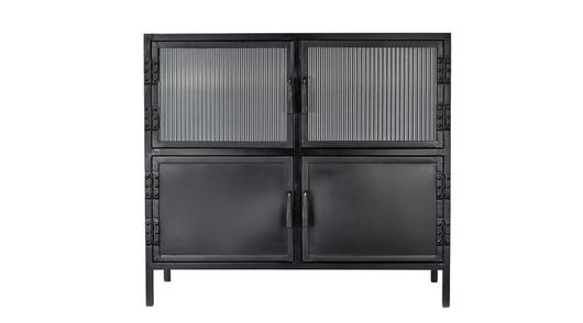  Vitrino 4 Door Iron Side Table by Jamie Young