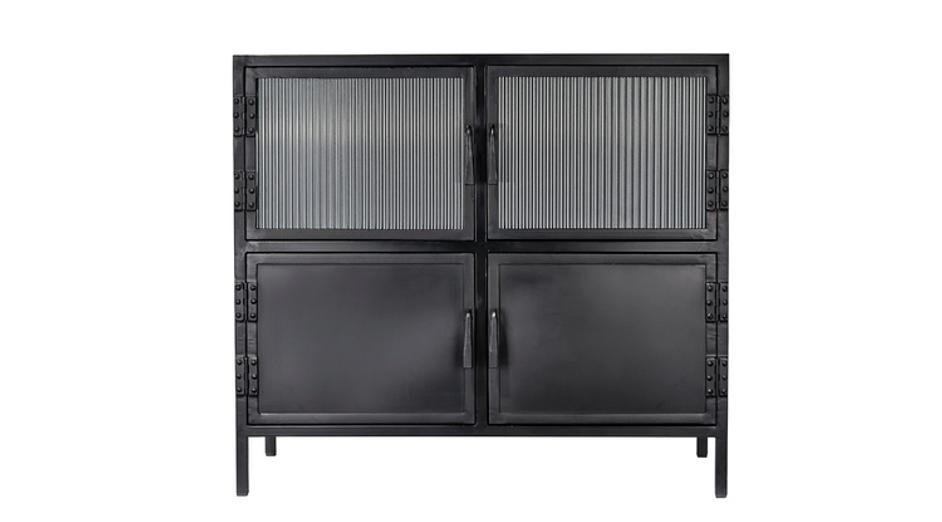  Vitrino 4 Door Iron Side Table by Jamie Young