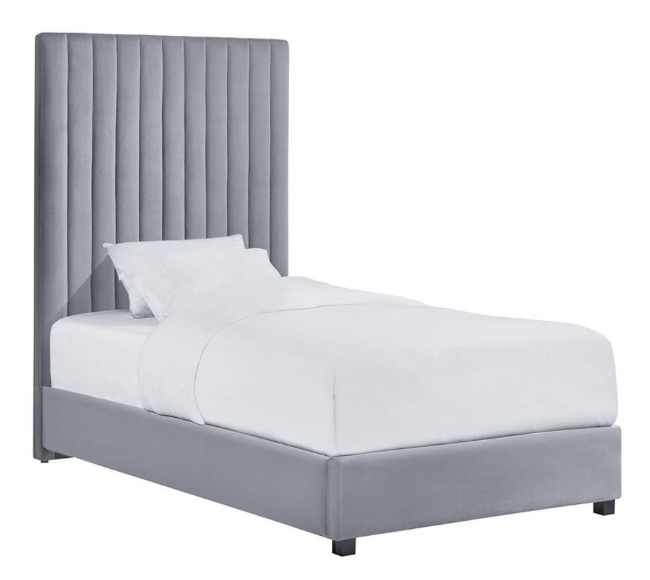 Arabelle Grey Bed Twin by tov furniture
