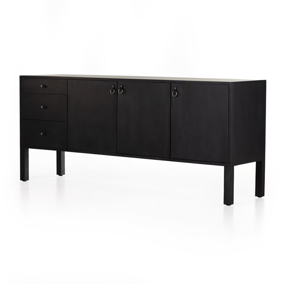 Isador Sideboard In Black Wash Poplar by FOUR HANDS