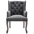 Combest French Vintage Dining Performance Velvet Armchair In Gray by Modway Furniture
