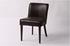 Buddy 20" Dining Chair, Dark Brown Leather, Matte Brown Legs by Home Trends & Design