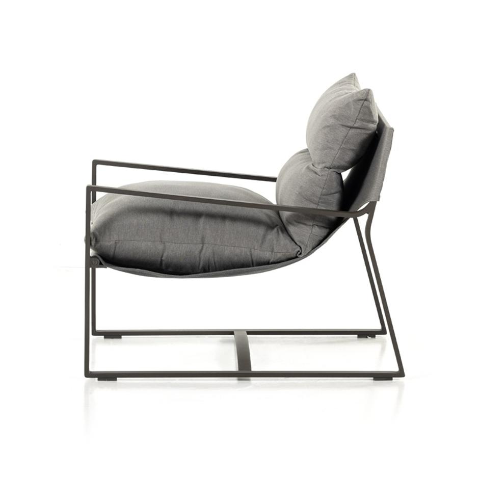 Avon Outdoor Sling Chair In Charcoal by FOUR HANDS