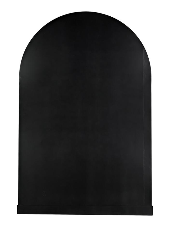 Yoke Hutch Industrial Steel and Glass Matte Black Cabinet by Noir Furniture