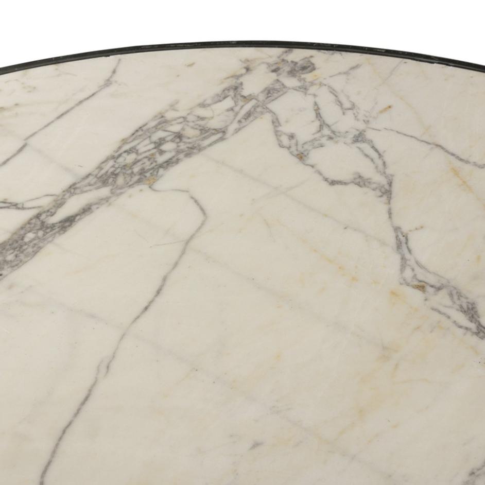 Balboa Outdoor Coffee Table - Veined White Marble by Four Hands