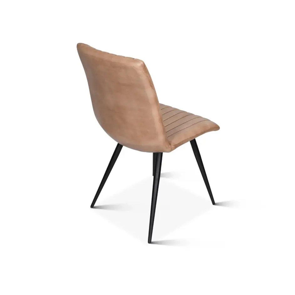 Chelsea Dining Chair, Antique Ivory Leather by Home Trends & Design