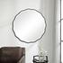 Aneta Black Round Mirror by Uttermost
