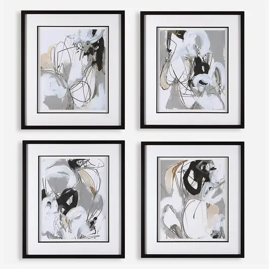 Tangled Threads Abstract Framed Prints, S/4 by Uttermost
