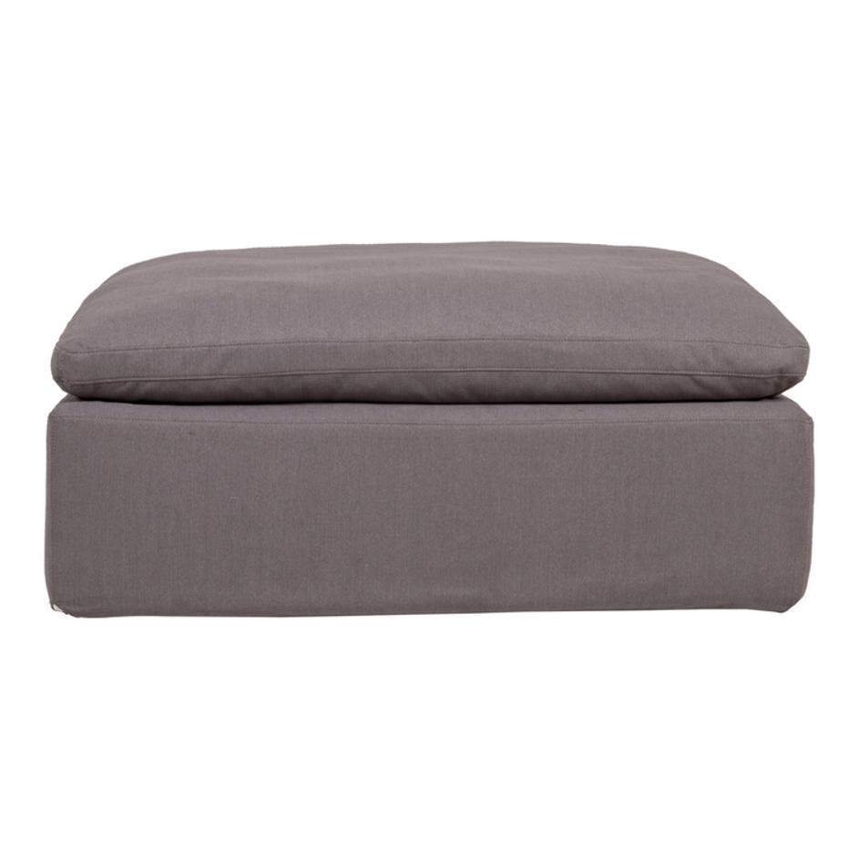 CLAY OTTOMAN LIVESMART FABRIC LIGHT GREY by Moes Home