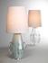 Talon Glass Table Lamp with Linen Shade by Jamie Young