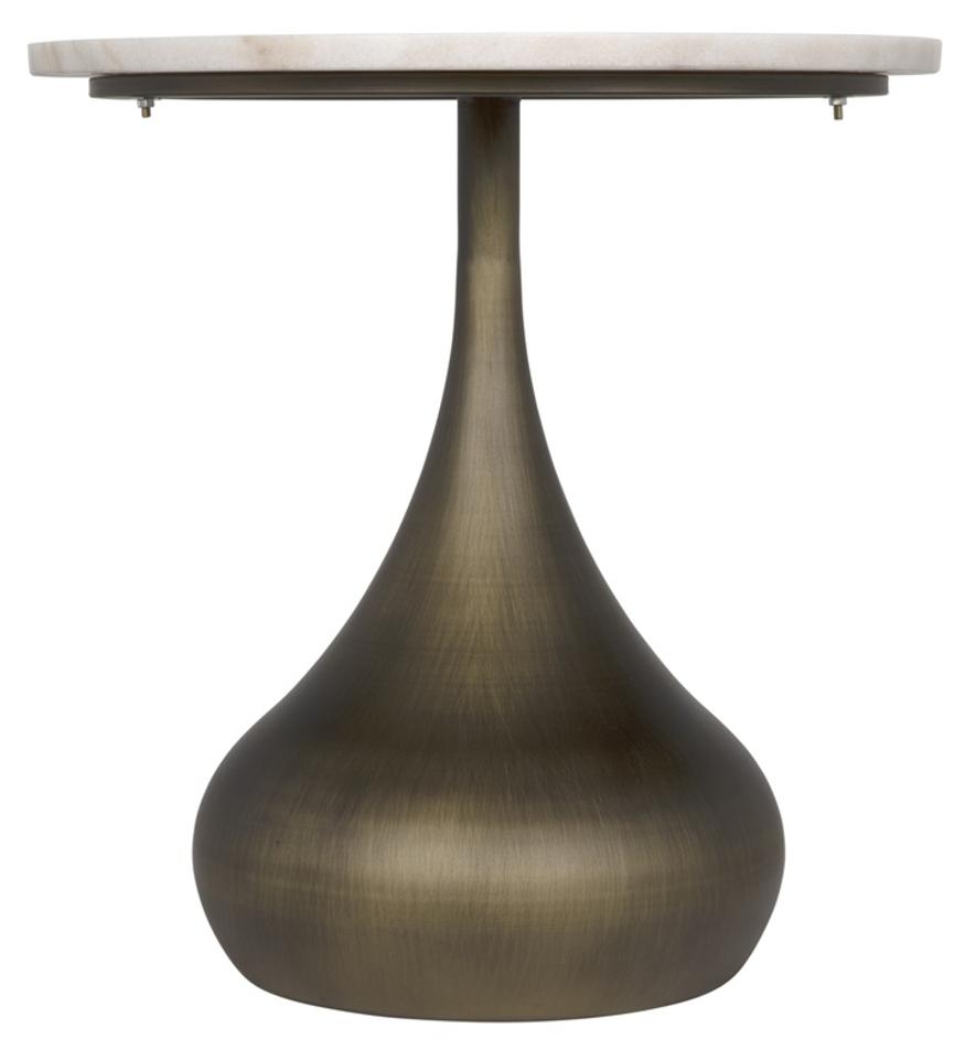 Mateo Side Table, Aged Brass by Noir Furniture