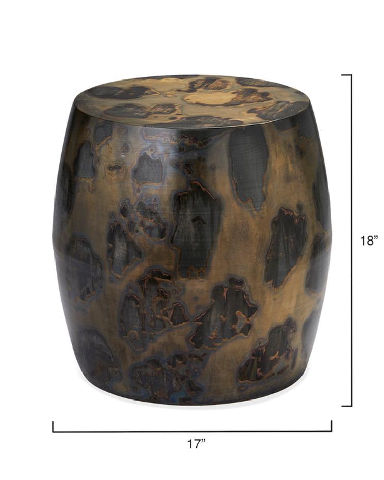 Realm Side Table, Acid Wash Metal by Jamie Young