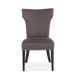 Rebecca Charcoal Linen Dining Chair by Home Trends & Design