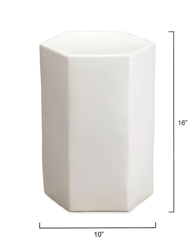 Porto Ceramic Indoor/Outdoor Side Table-Small, White by Jamie Young