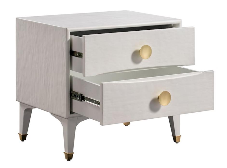 Divine White Nightstand by tov furniture