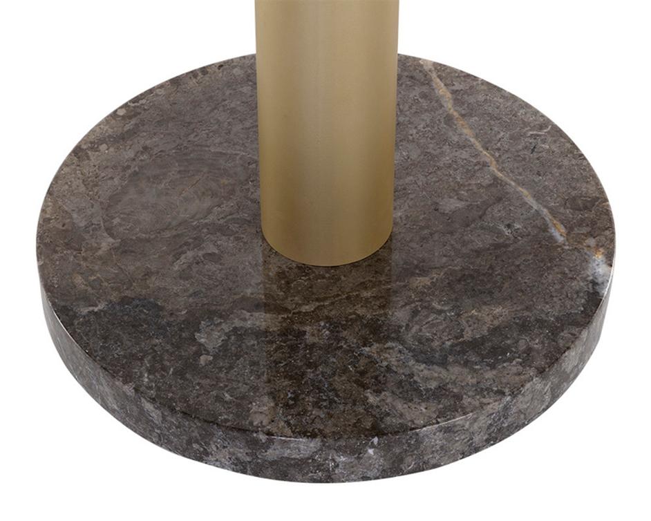 MONACO BAR TABLE - GOLD - GREY MARBLE / CHARCOAL GREY by Sunpan