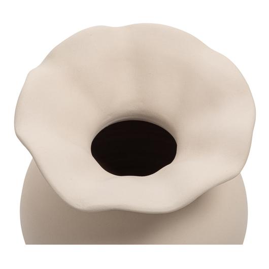 Ruffle 12In Decorative Vessel Ecru by Moes Home
