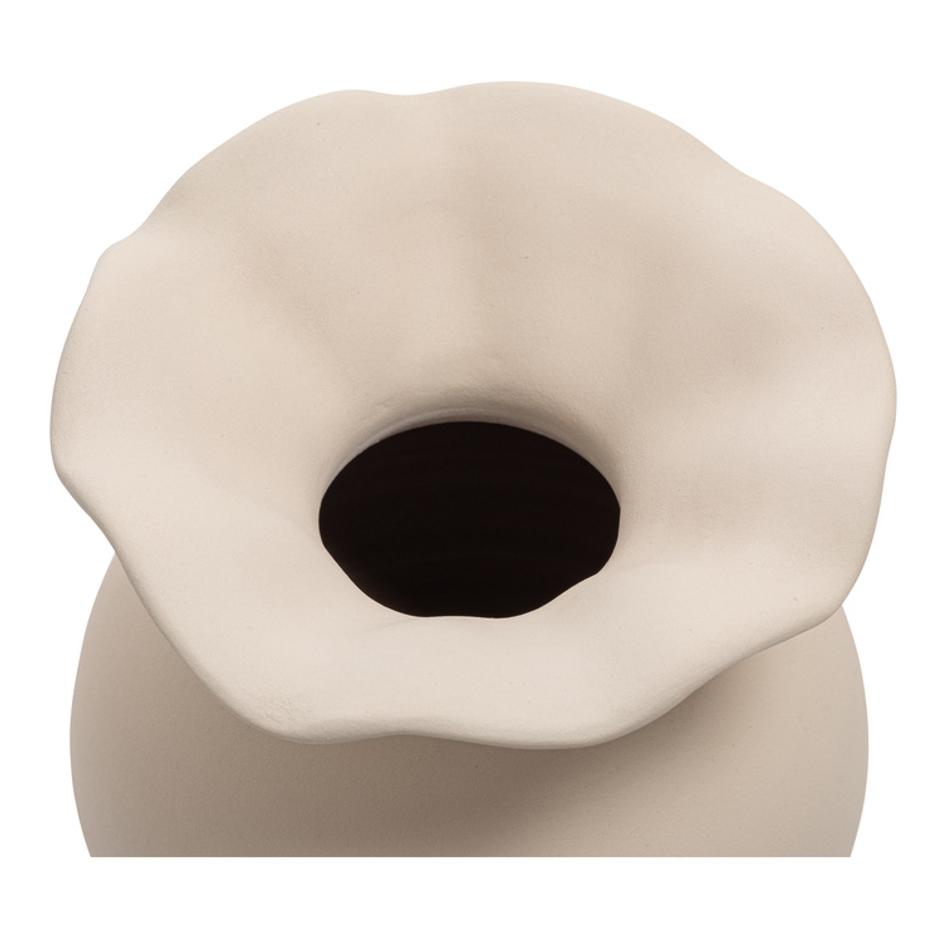 Ruffle 12In Decorative Vessel Ecru by Moes Home