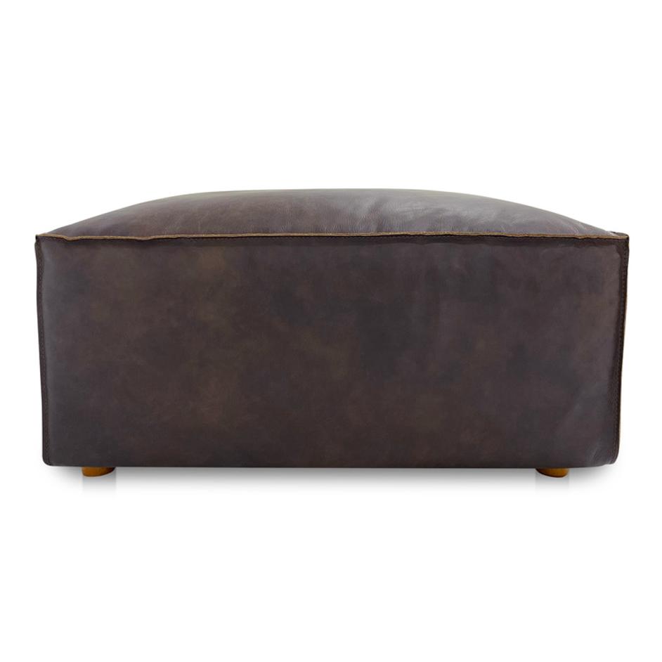 Form Ottoman Espresso Brown Leather by Moes Home