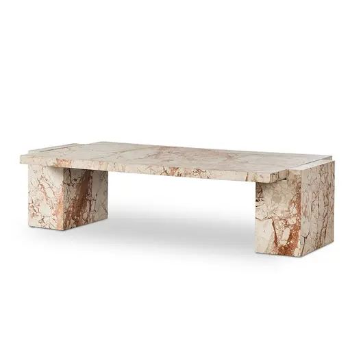 Romano Coffee Table In Desert Taupe Marble by Four Hands
