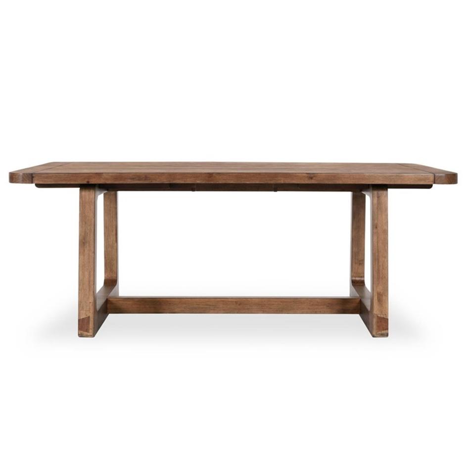 Lyra Pine Wood 80-110" Ext Dining Table Smoke Brown by Classic Home