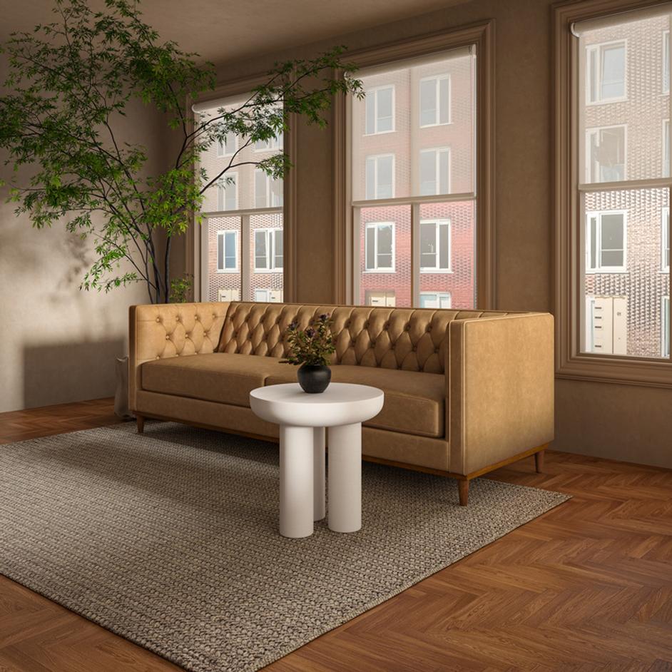 Fielder Sofa Tan Leather by Moes Home